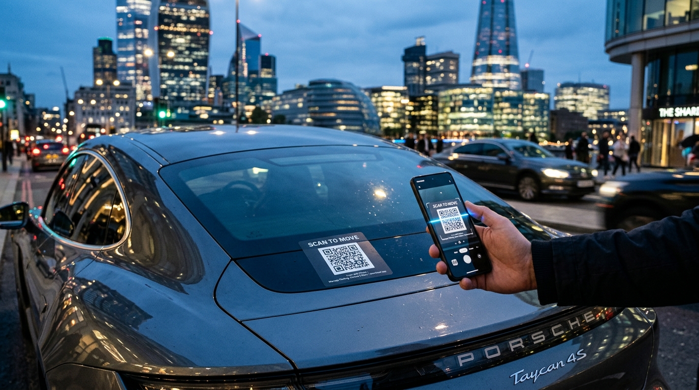 Scanning Scan to Move QR code on car window